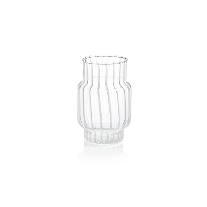 Mimo Clear Optic Glass Vase - Vases by Carlyle Avenue