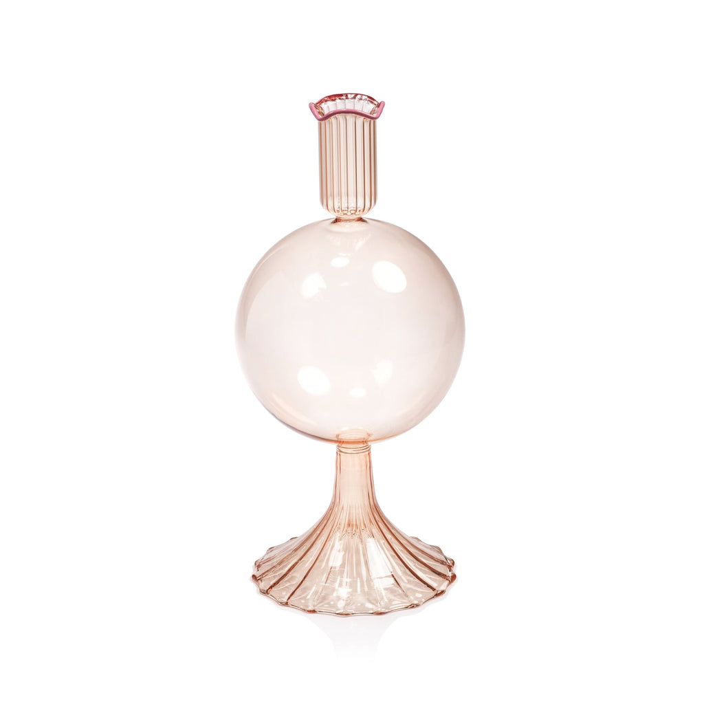 Treviso Glass Vase - Peach - Vases by Carlyle Avenue