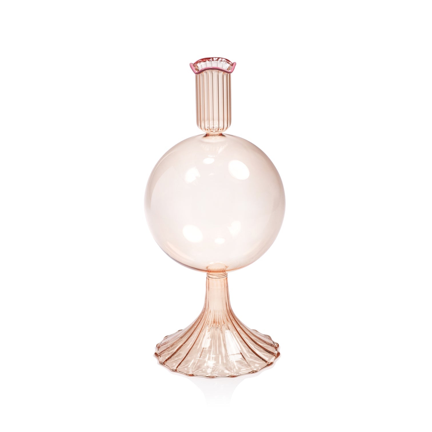 Treviso Glass Vase - Peach - Vases by Carlyle Avenue