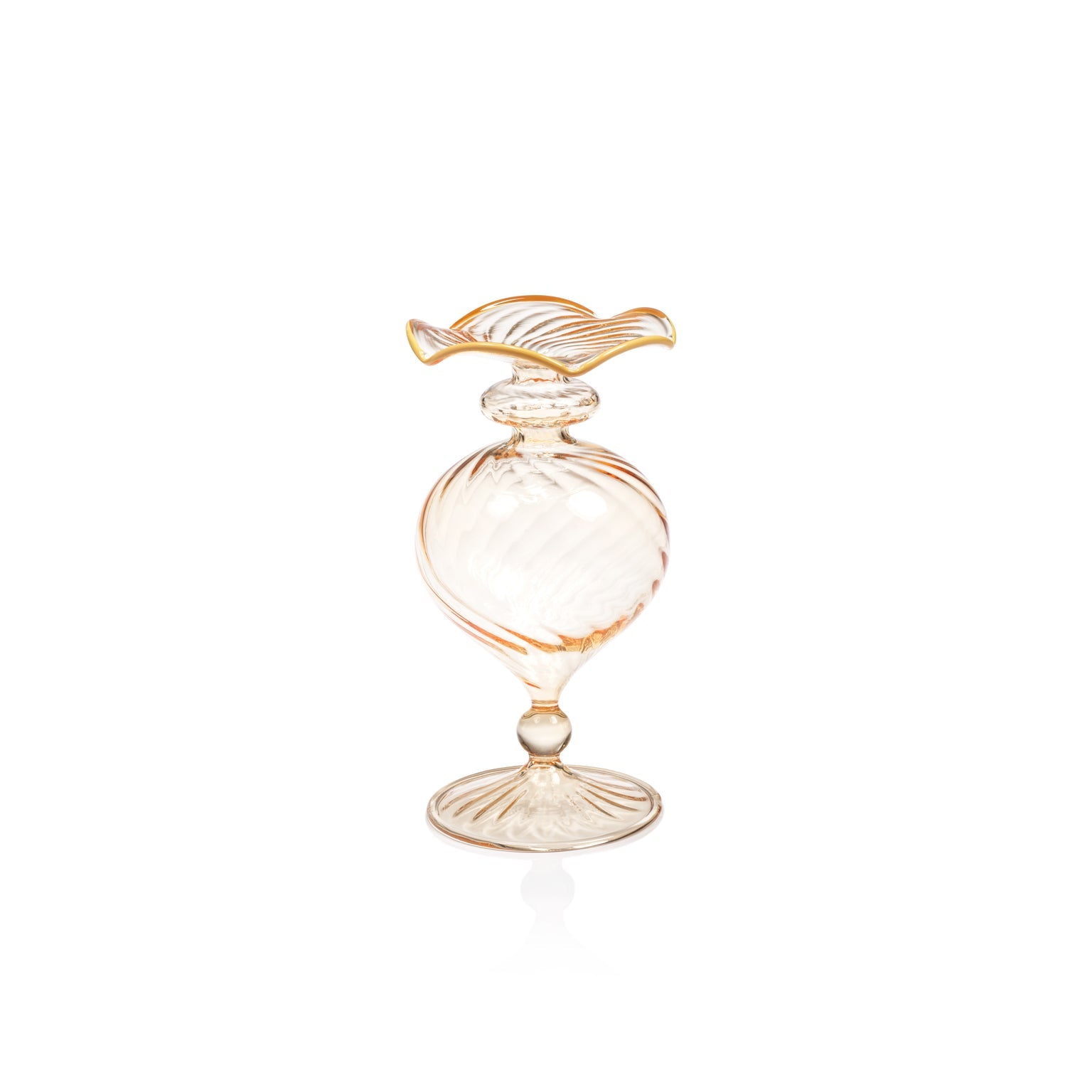 Treviso Glass Vase - Peach - Vases by Carlyle Avenue