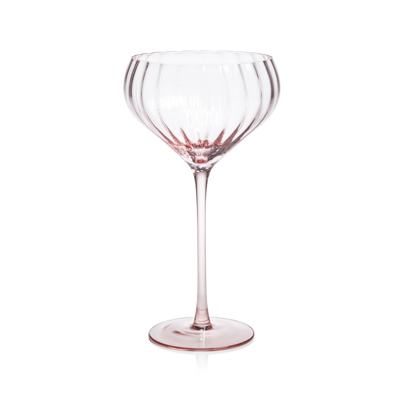 Madeleine Optic Glassware - Pink - Drinkware Sets by Carlyle Avenue