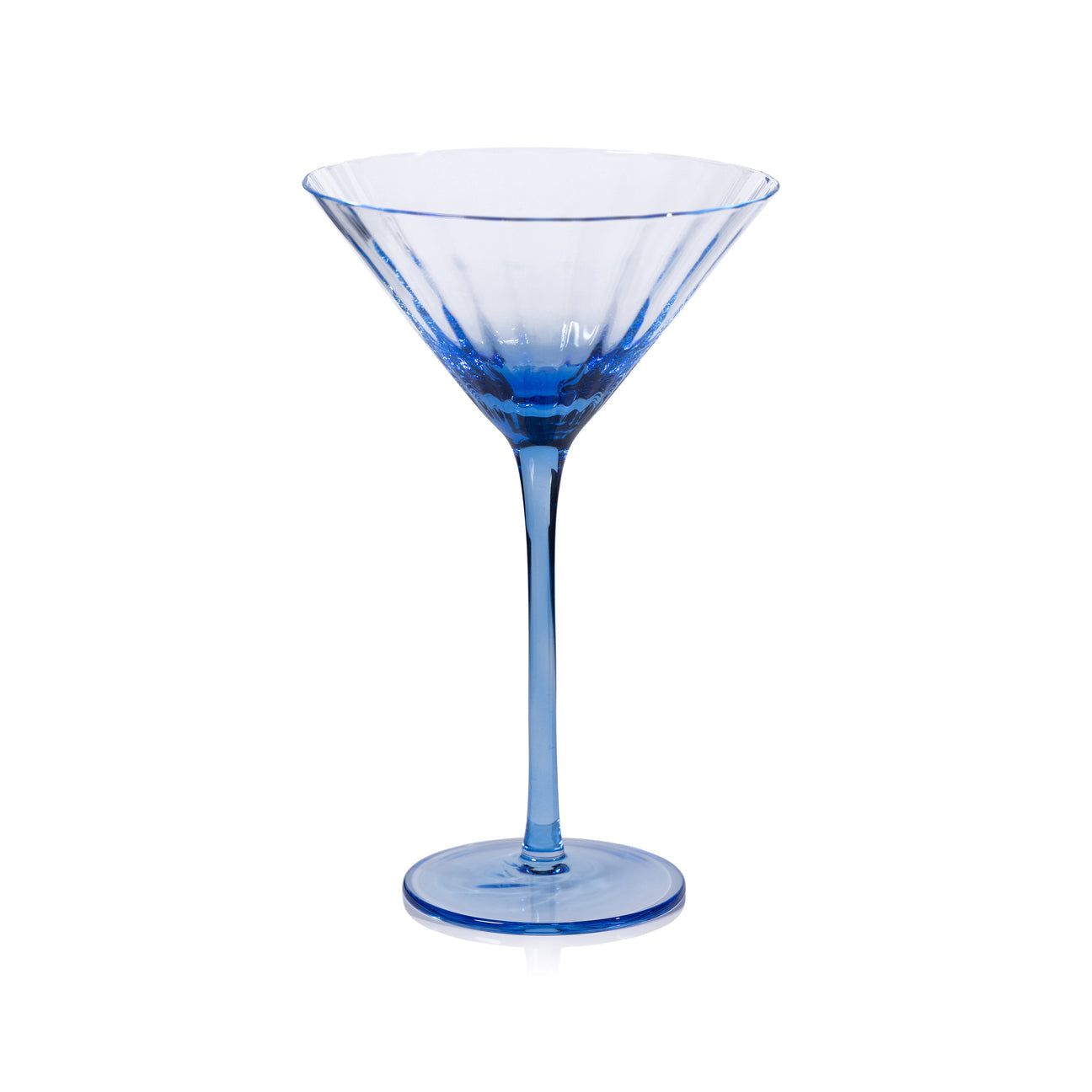 Madeleine Optic Glassware - Cocktail Blue