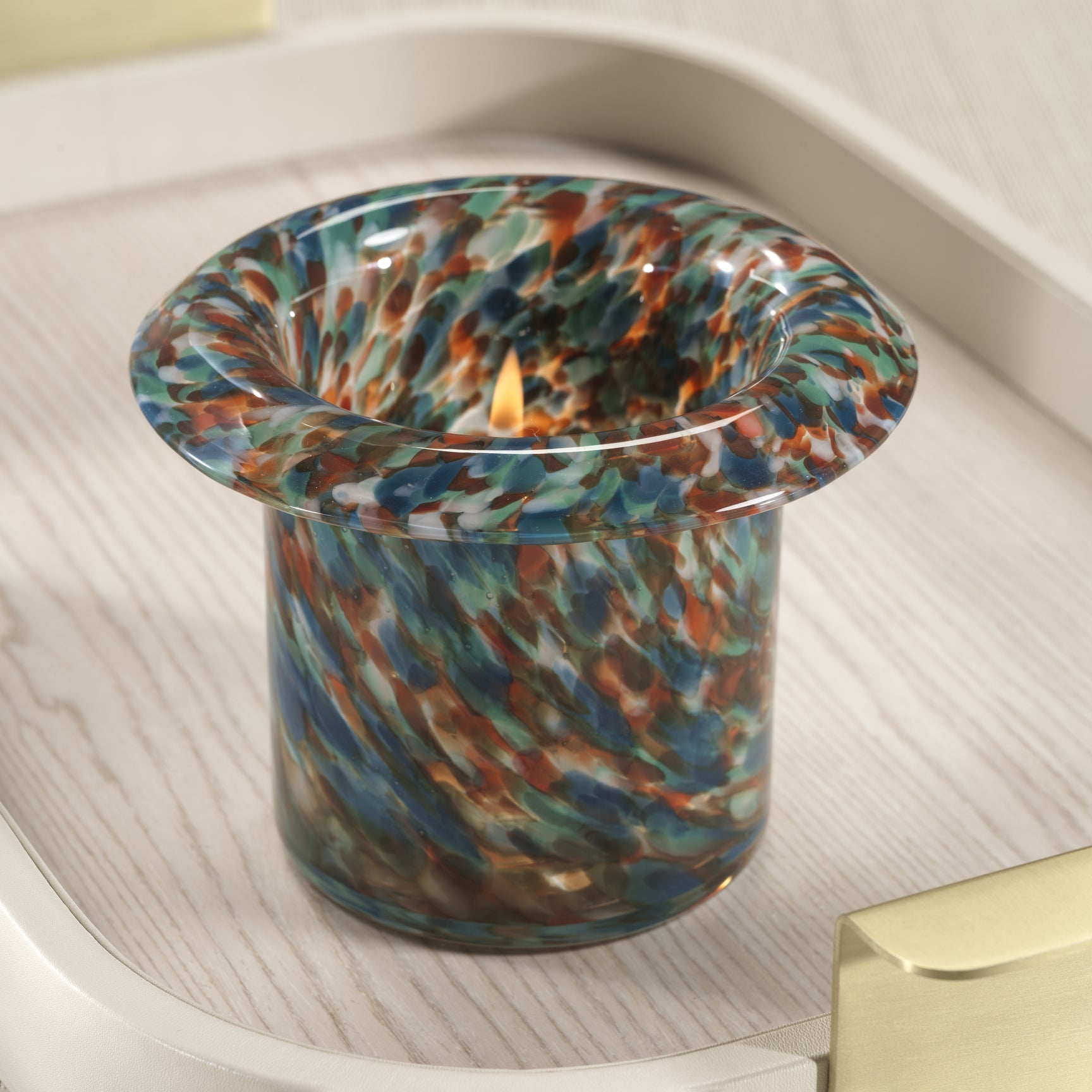 Celia Opal Confetti Glass - Blue Tones