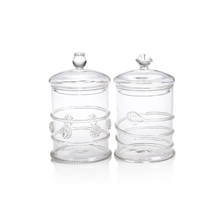 Juliet Lidded Glass Jars - Set of 2 Asst - Jar by Carlyle Avenue