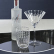 Portofino White Dot Glassware - Clear