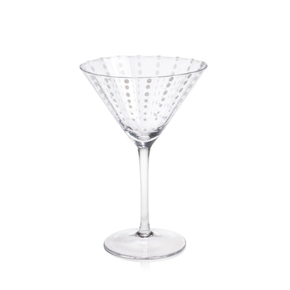 Portofino White Dot Glassware - Clear - Drinkware Sets by Carlyle Avenue