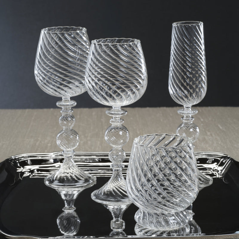 Rialto Twisted Optic Glassware - Drinkware Sets by Carlyle Avenue