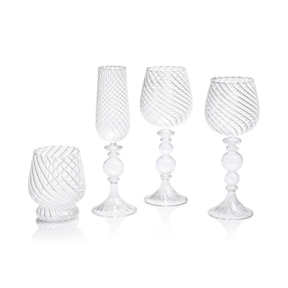 Rialto Twisted Optic Glassware - Drinkware Sets by Carlyle Avenue
