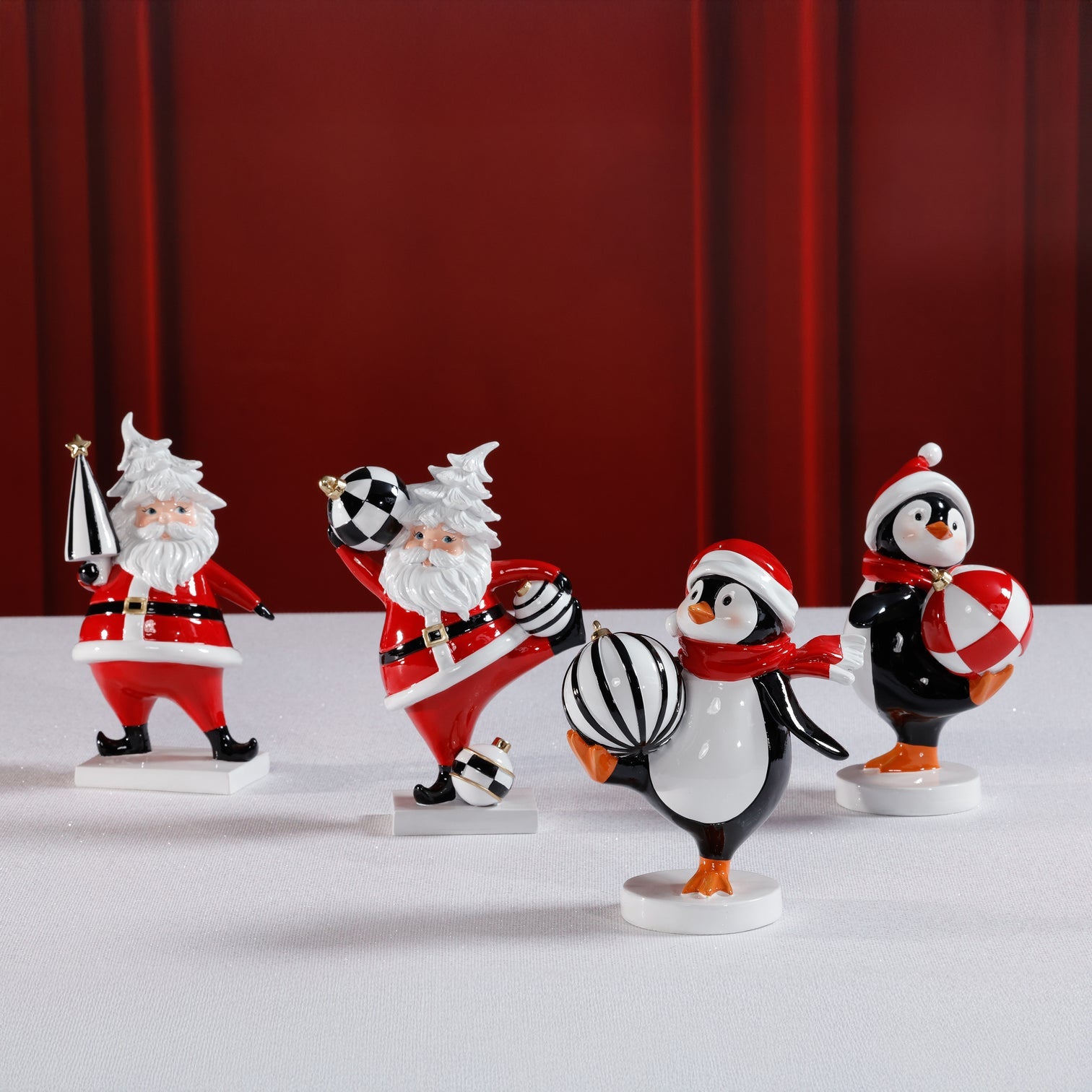 The Festive Four - 4 Assorted Pieces - Santa & Penguin