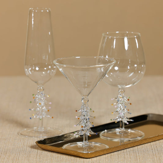 Christmas Tree Icon Glassware Collection - Clear - Drinkware Sets by Carlyle Avenue