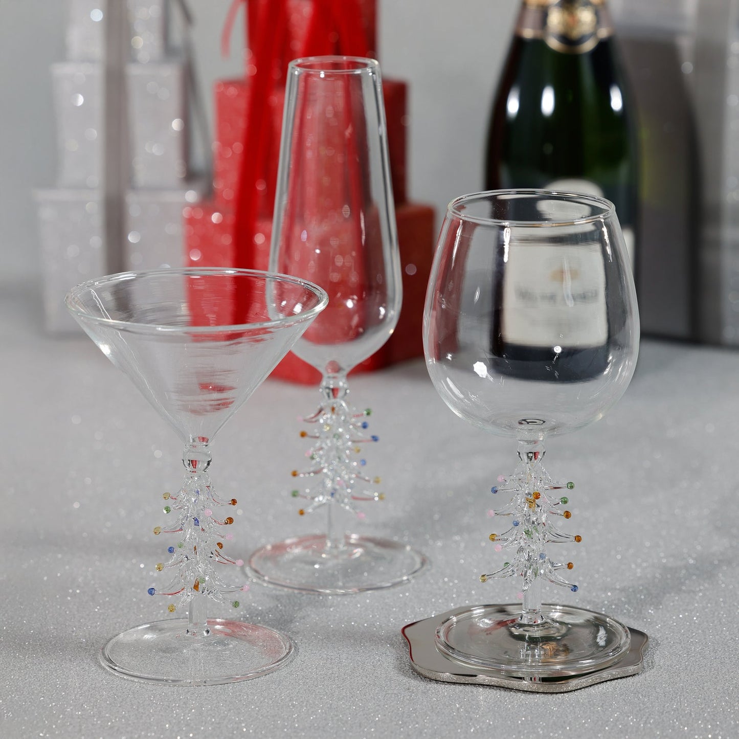 Christmas Tree Icon Glassware Collection - Clear - Drinkware Sets by Carlyle Avenue