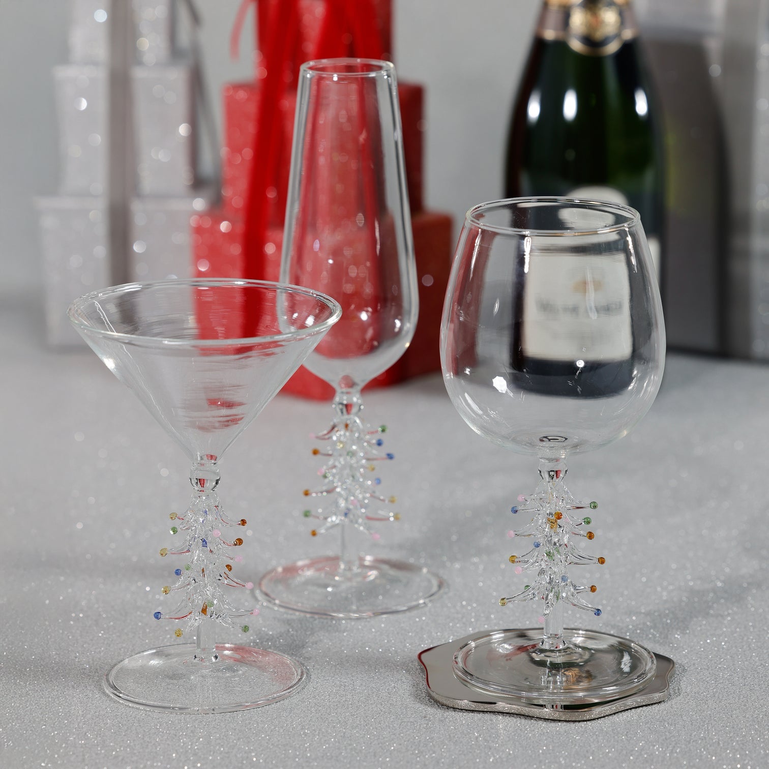 Christmas Tree Icon Glassware Collection - Clear - Drinkware Sets by Carlyle Avenue