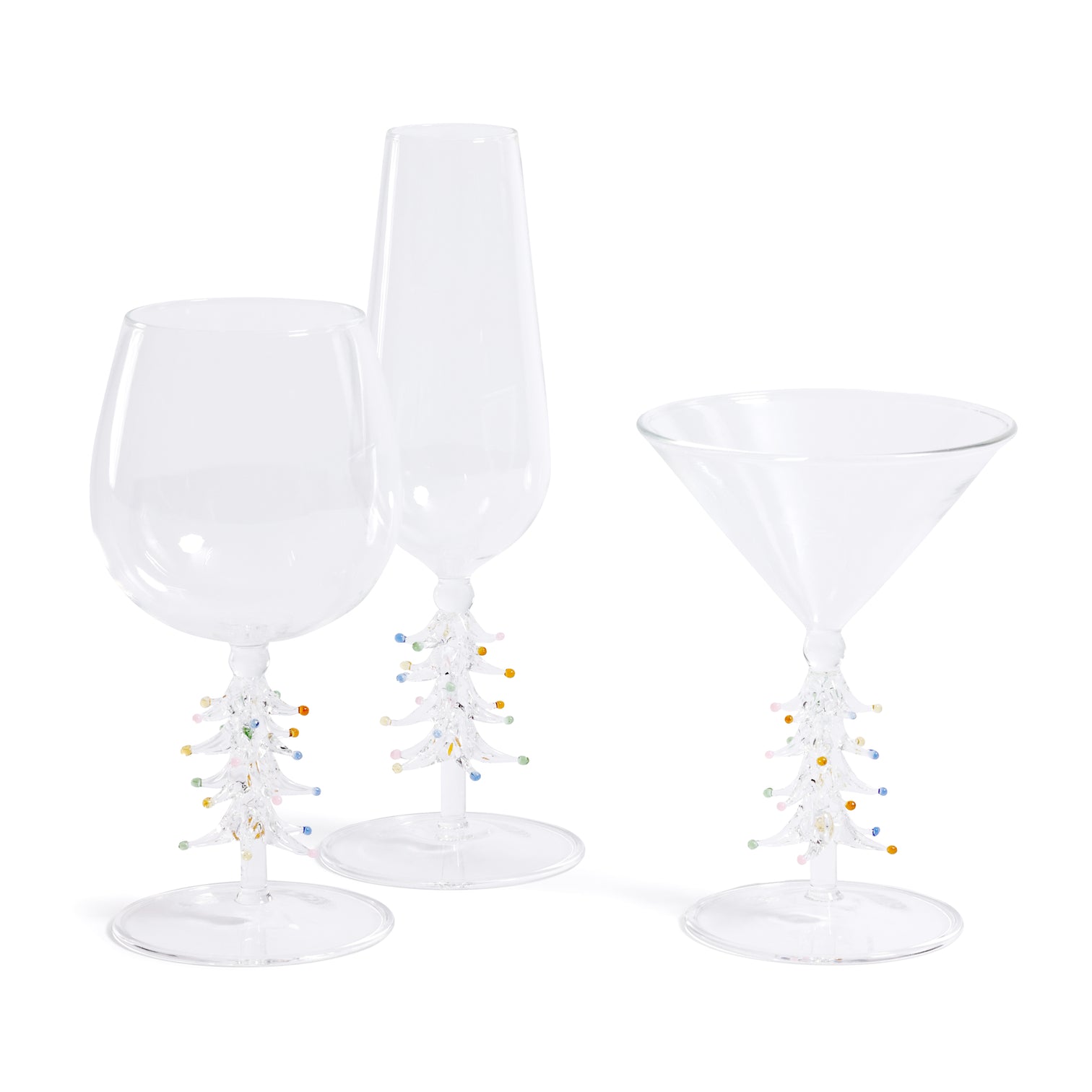 Christmas Tree Icon Glassware Collection - Clear - Drinkware Sets by Carlyle Avenue