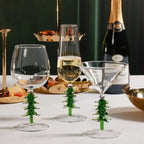 Christmas Tree Icon Glassware Collection - Green - Stemware by Carlyle Avenue