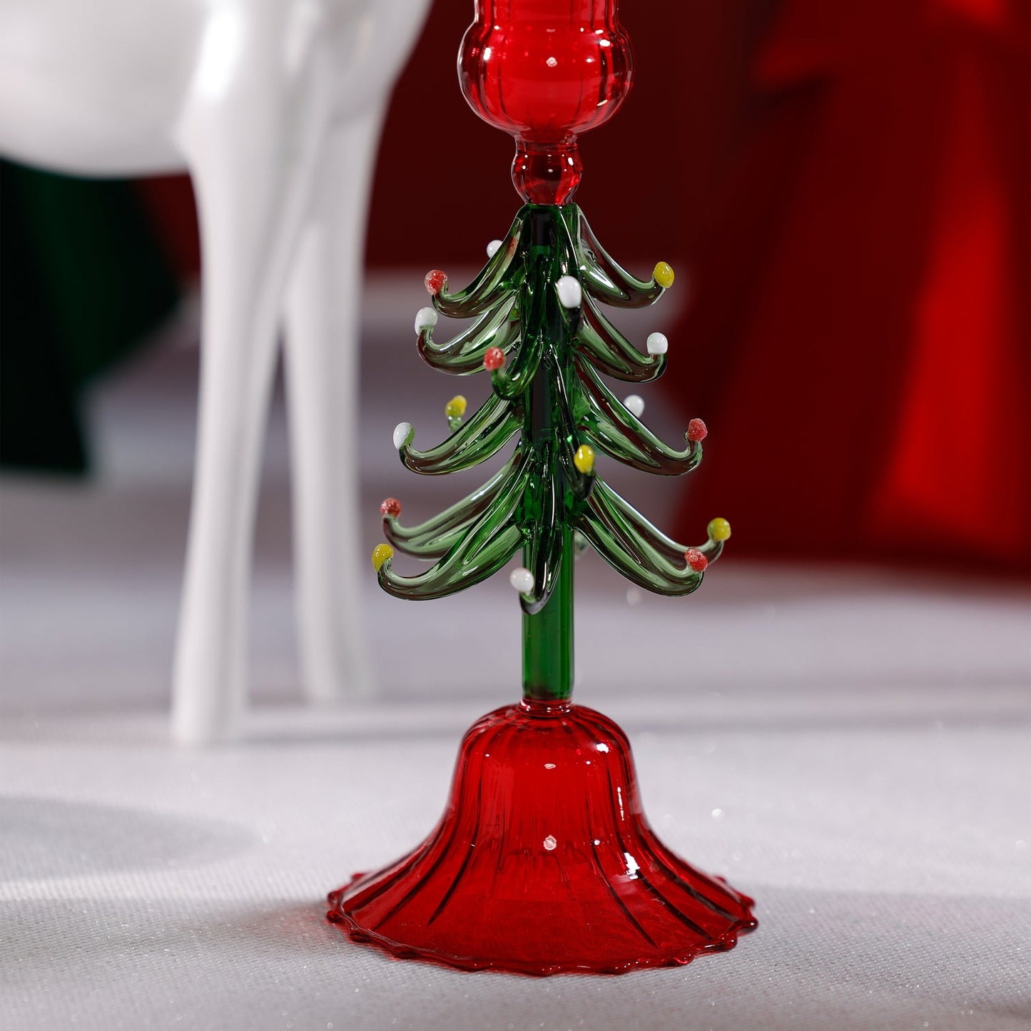Holiday Icon Candle Holder - Red & Green
