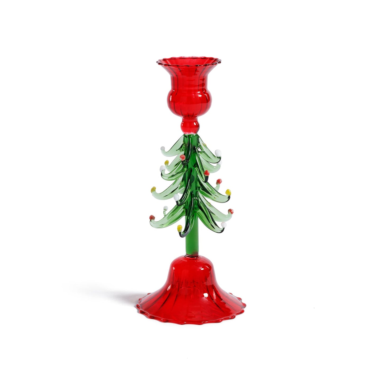 Holiday Icon Candle Holder - Red & Green