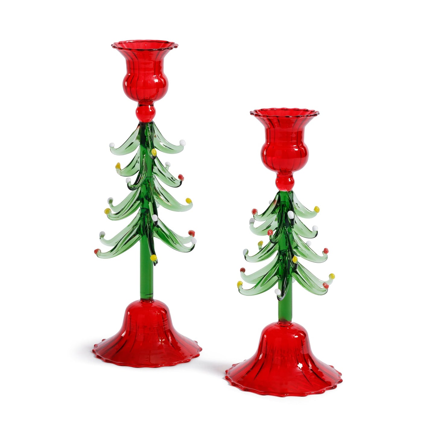 Holiday Icon Candle Holder - Red & Green