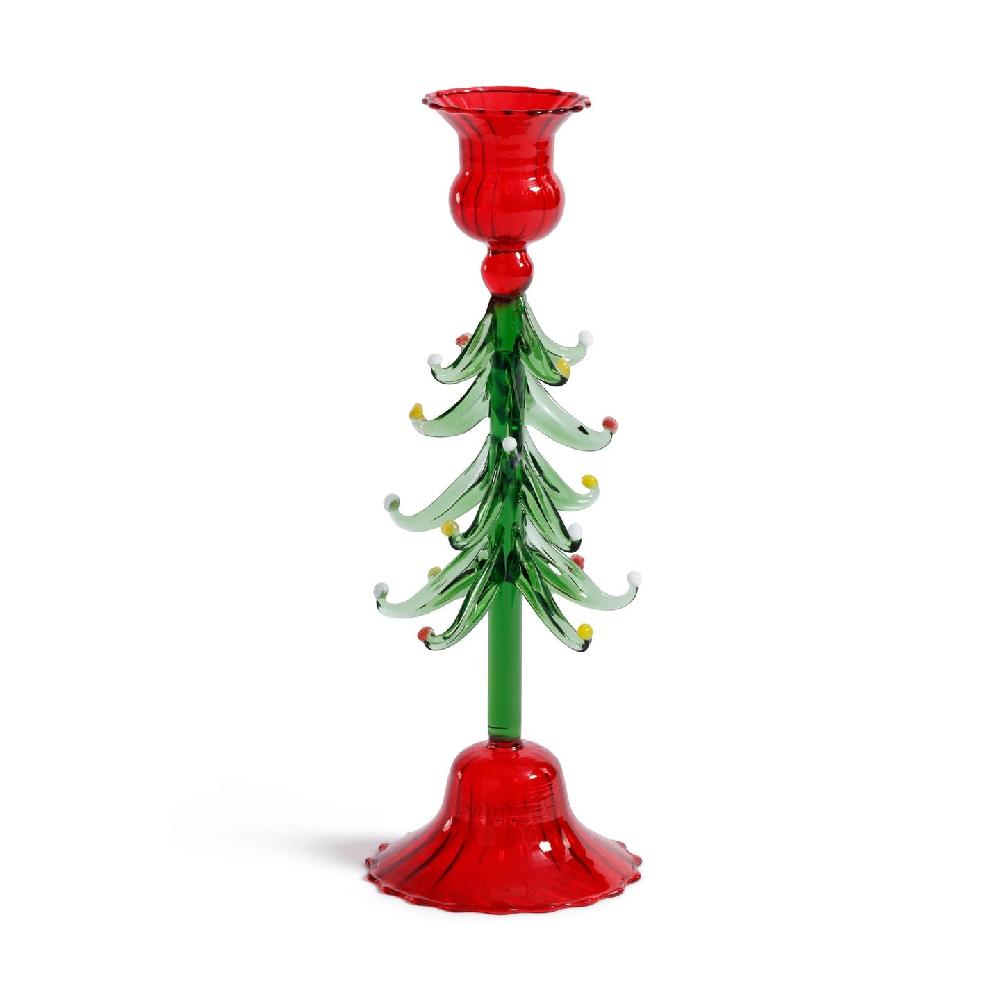 Holiday Icon Candle Holder - Red & Green