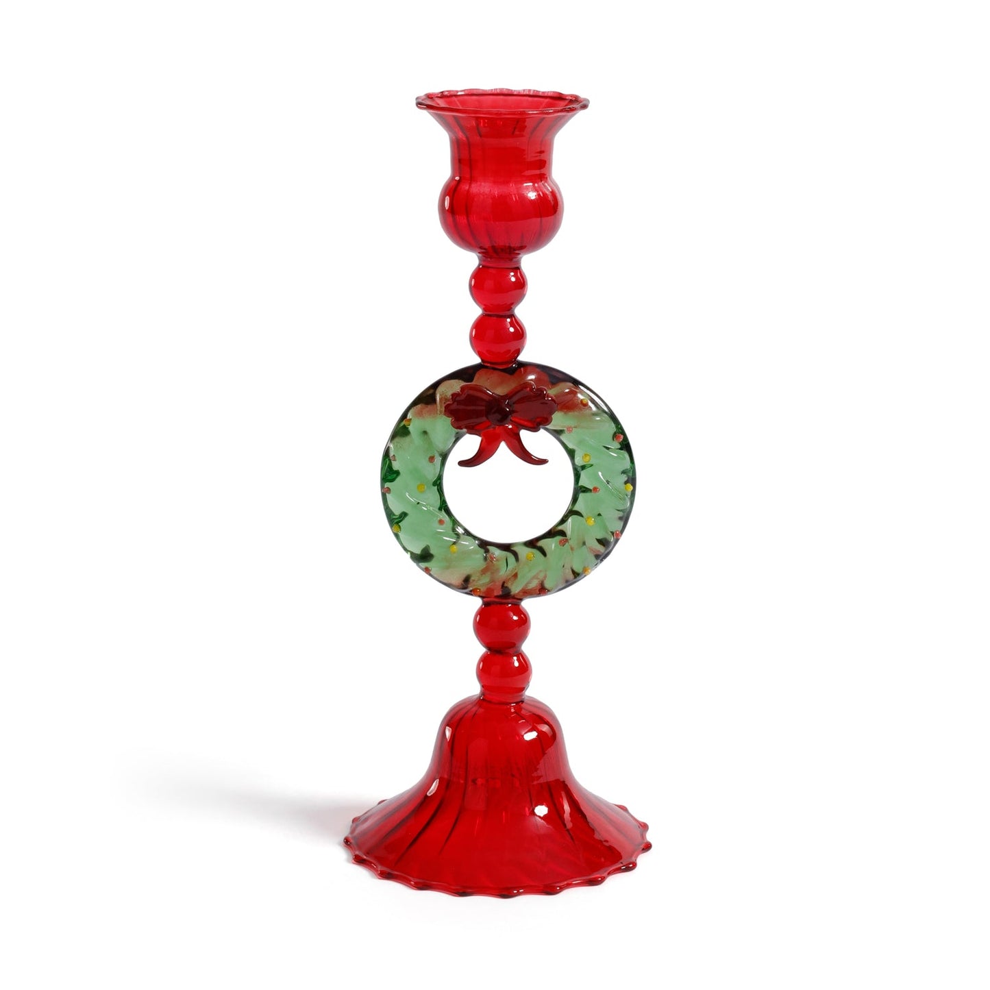 Holiday Icon Candle Holder - Red & Green