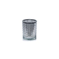 Laser Etched Metallic LED Hurricane - Silver - Candle Holders by Carlyle Avenue