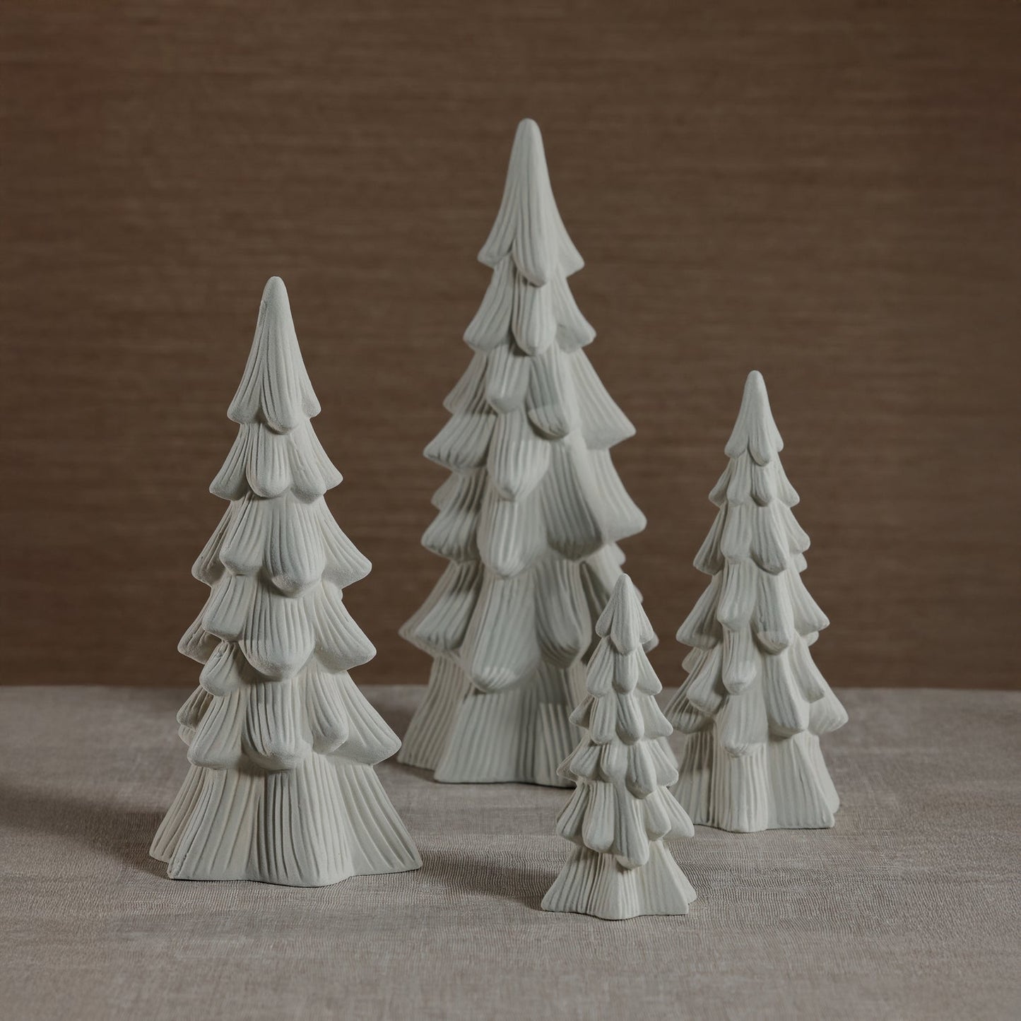 Snow Covered Flocked Tree - Light Gray