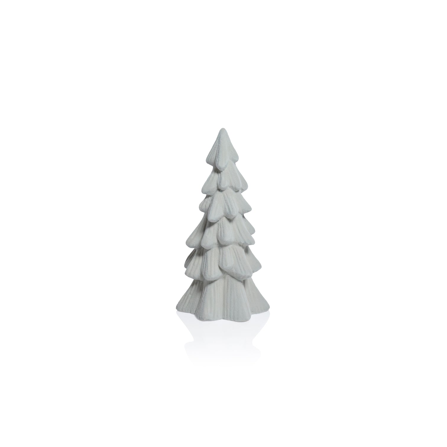 Snow Covered Flocked Tree - Light Gray - Thumbnail 2