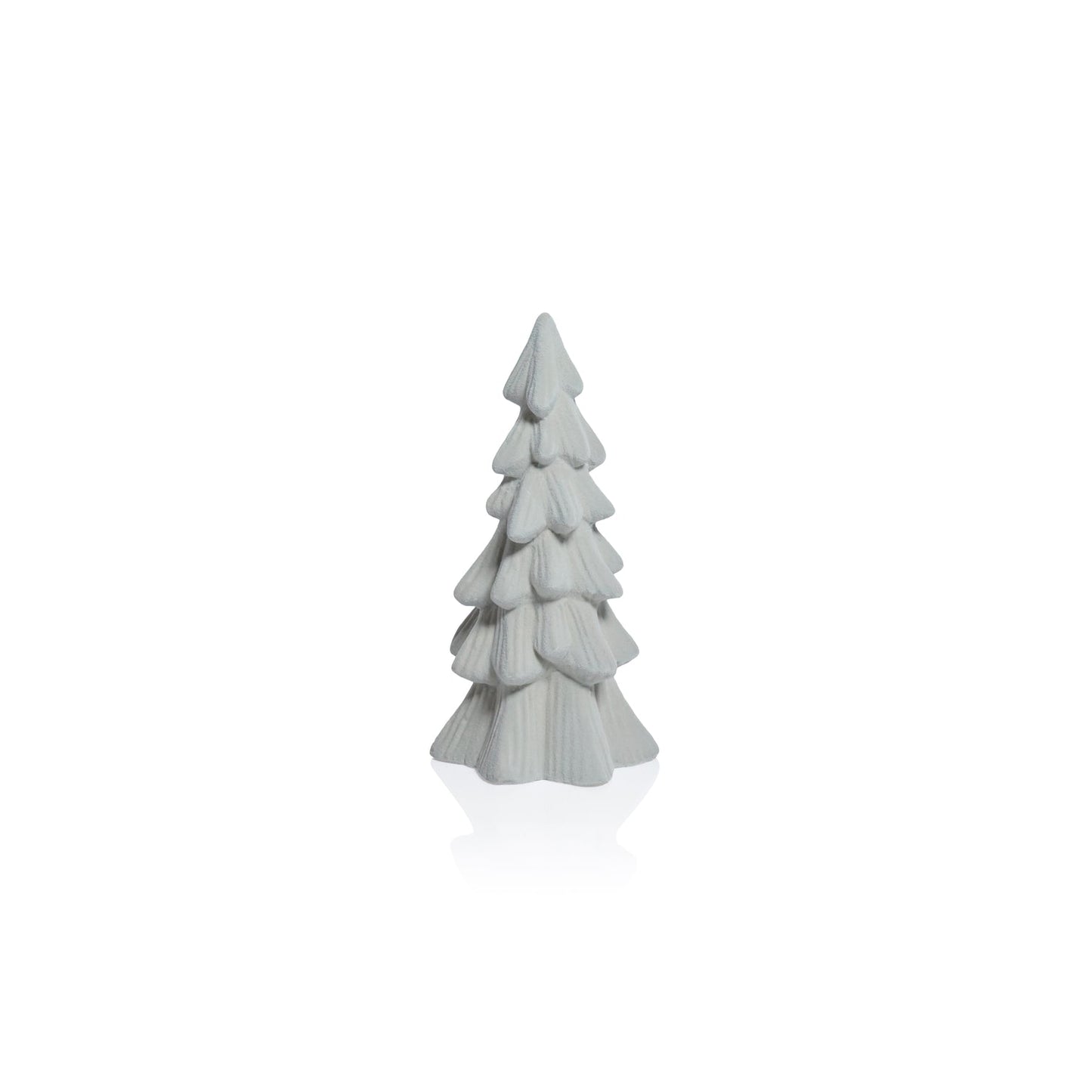 Snow Covered Flocked Tree - Light Gray