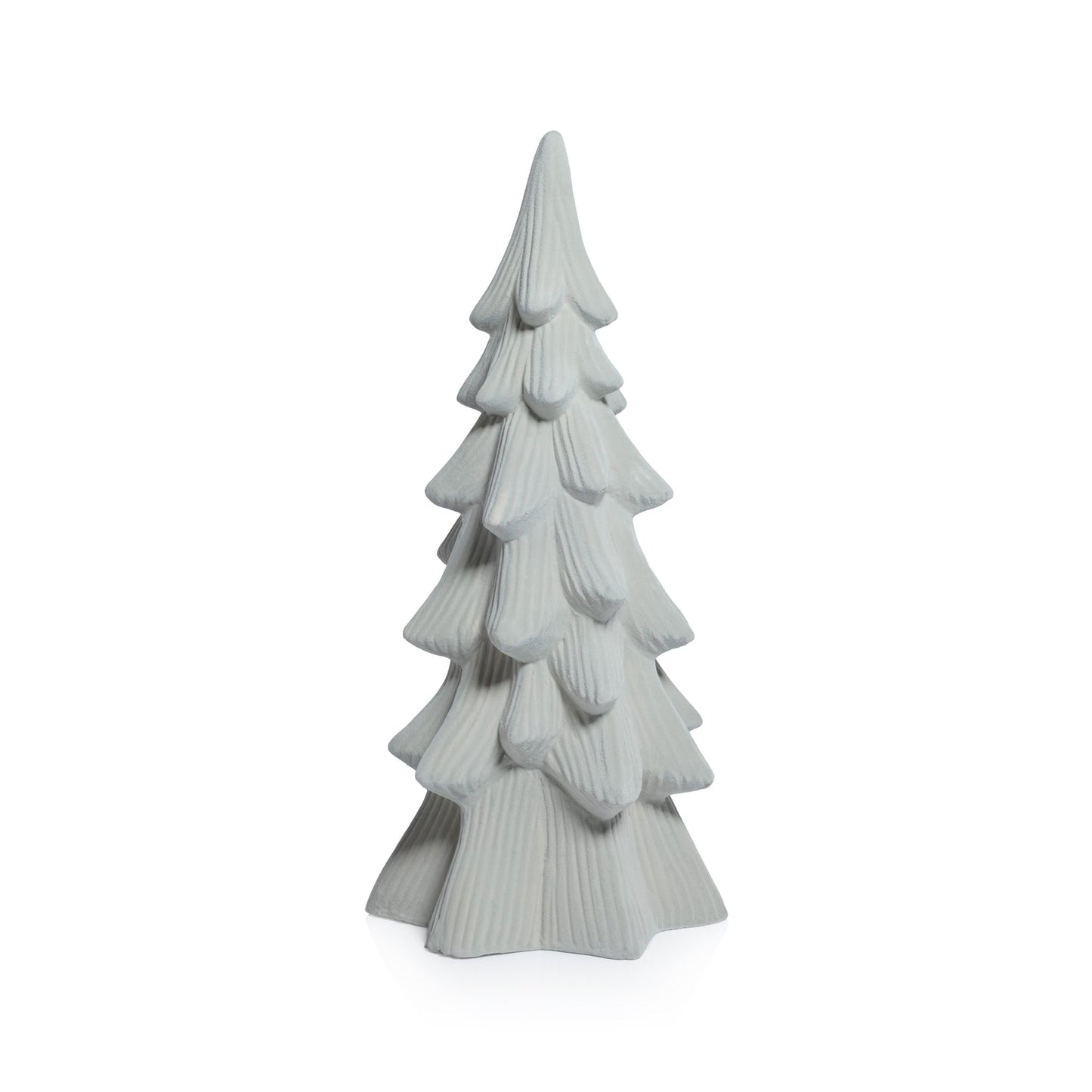 Snow Covered Flocked Tree - Light Gray
