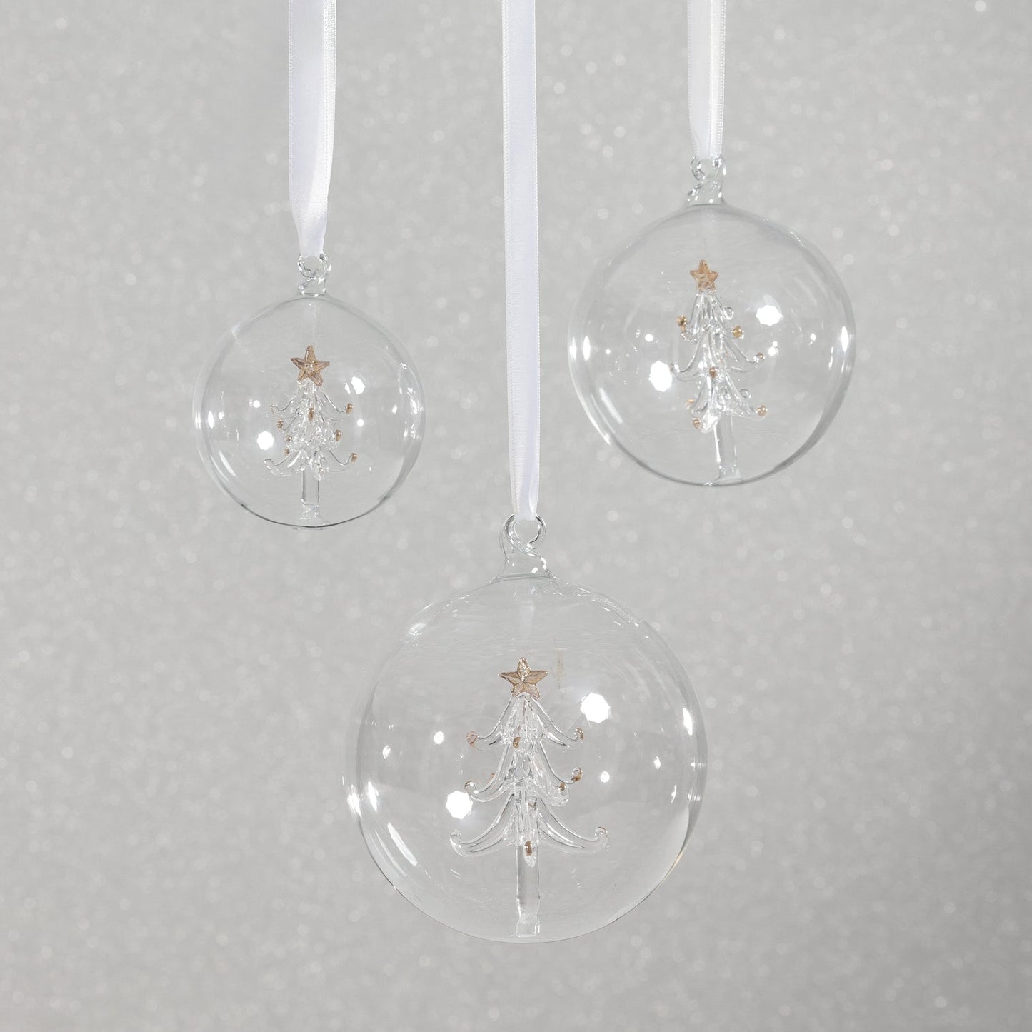 Clear Glass Christmas Tree Ornament