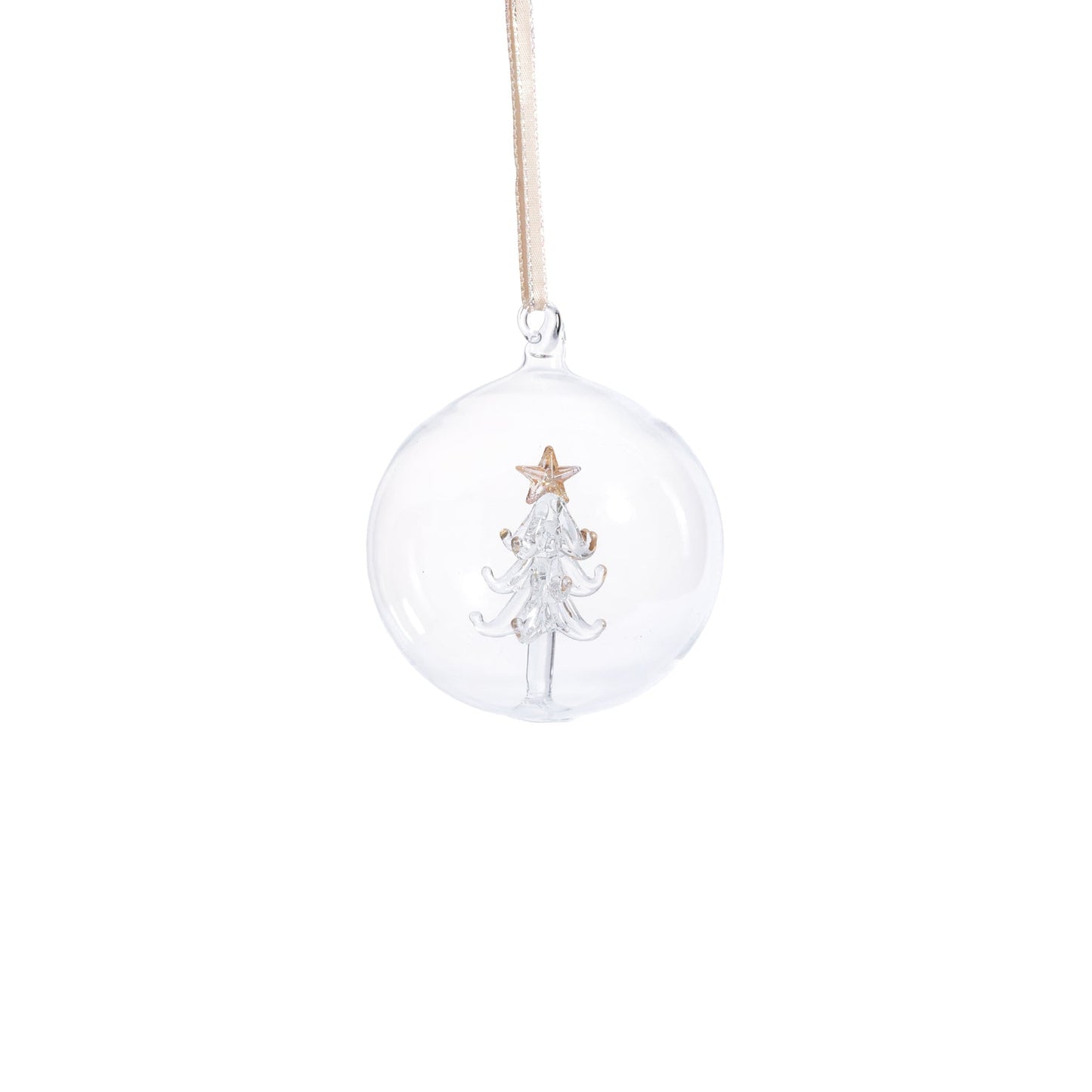 Clear Glass Christmas Tree Ornament