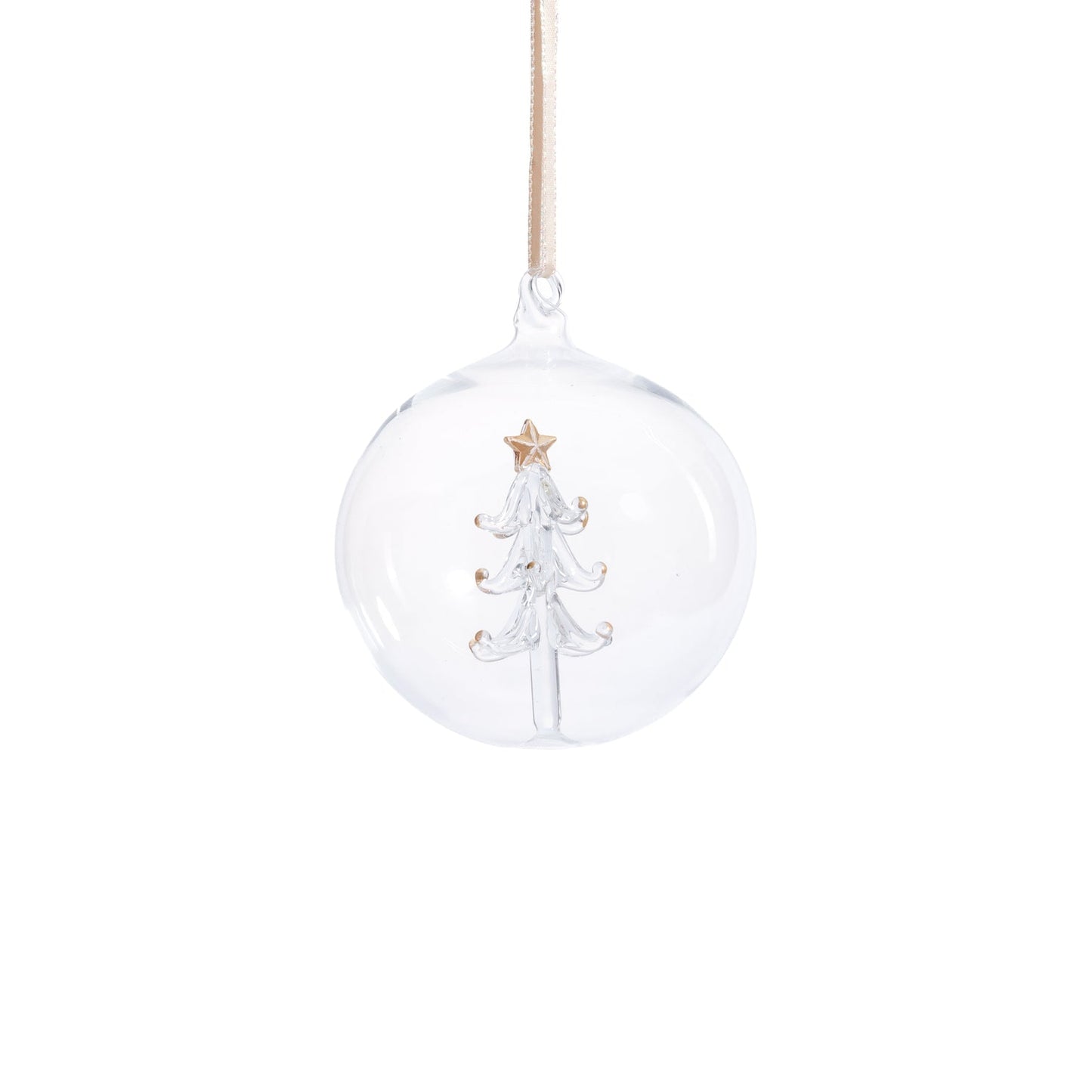 Clear Glass Christmas Tree Ornament