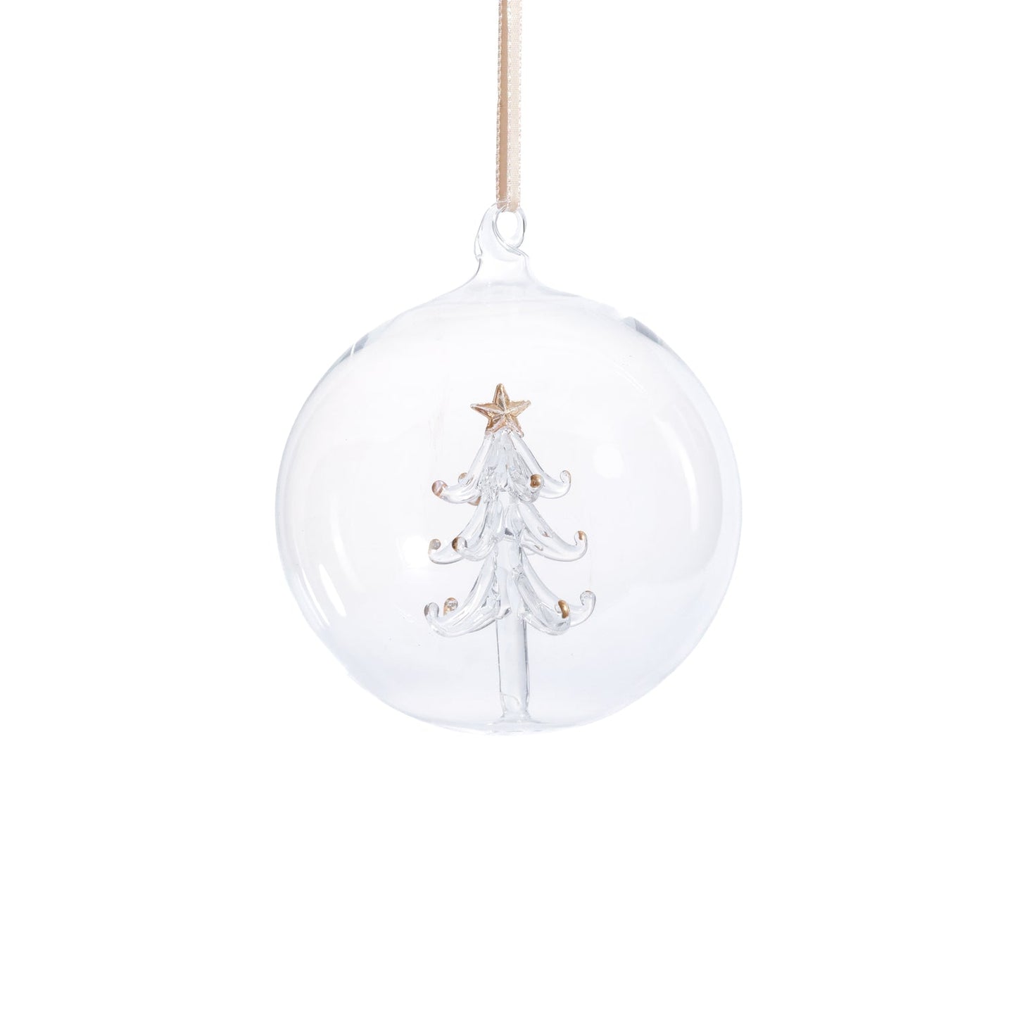 Clear Glass Christmas Tree Ornament