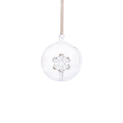 Clear Glass Snowflake Ornament