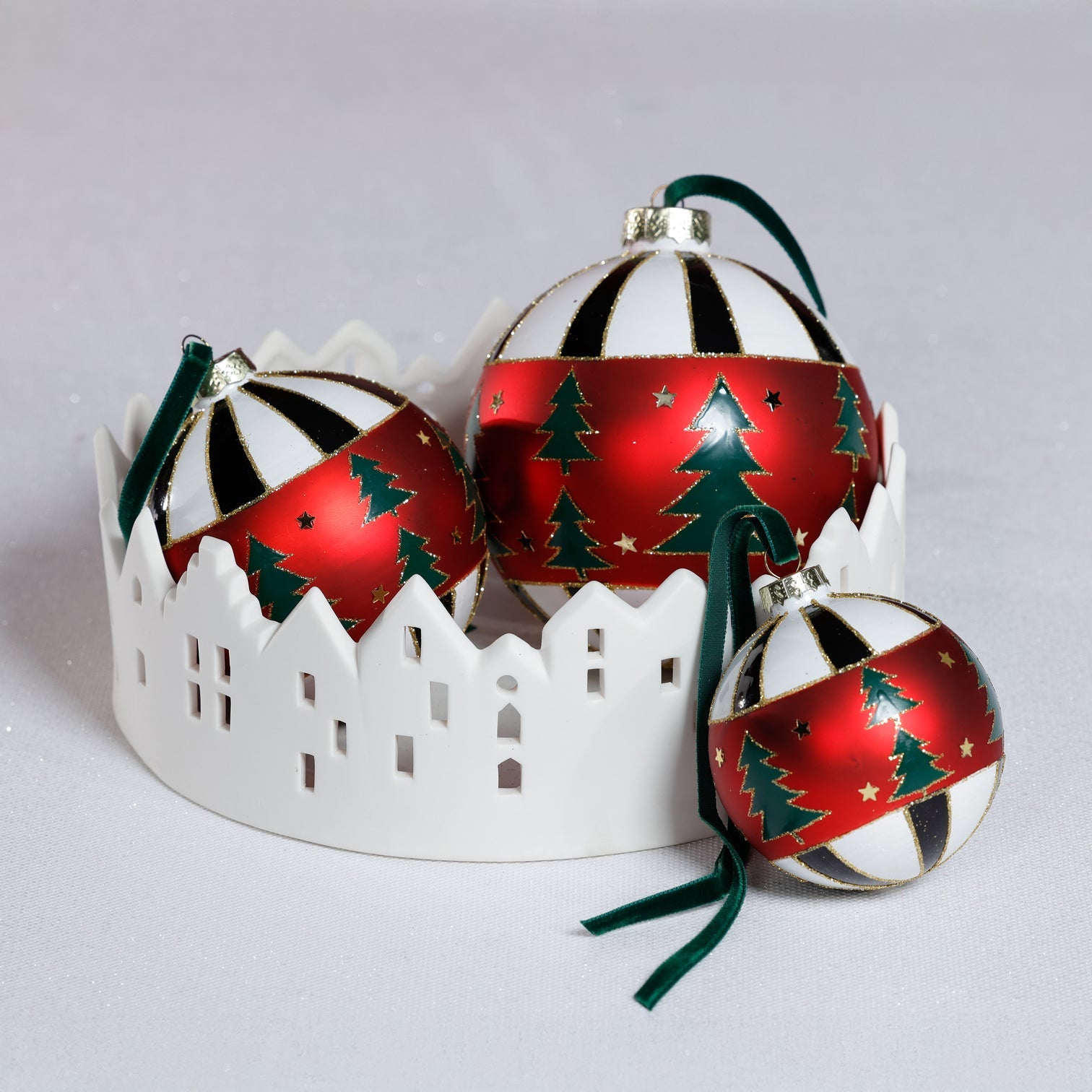 Tree Design Glass Ball Ornament - Ornaments by Carlyle Avenue