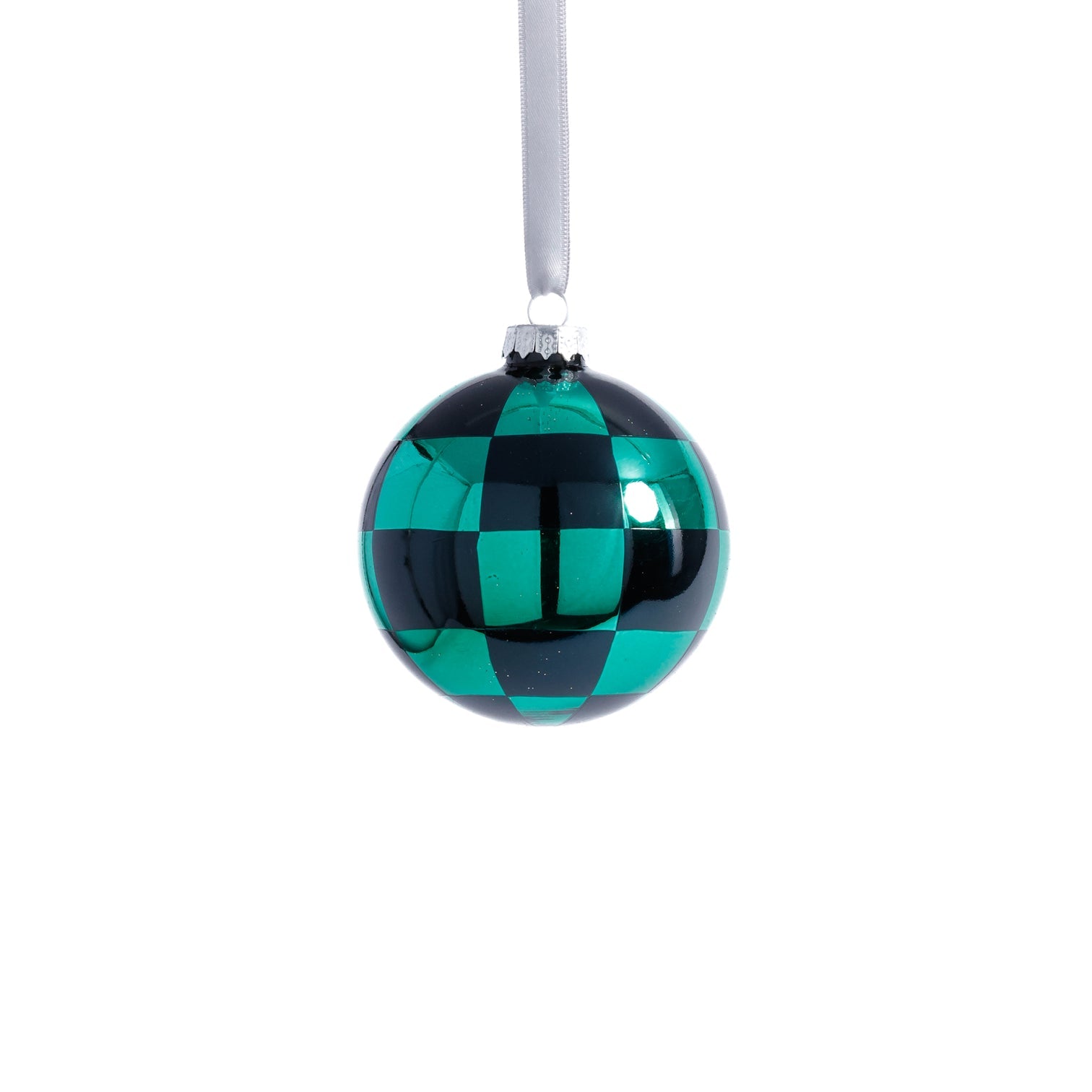 Checkered Glass Ball Ornament - Thumbnail 4
