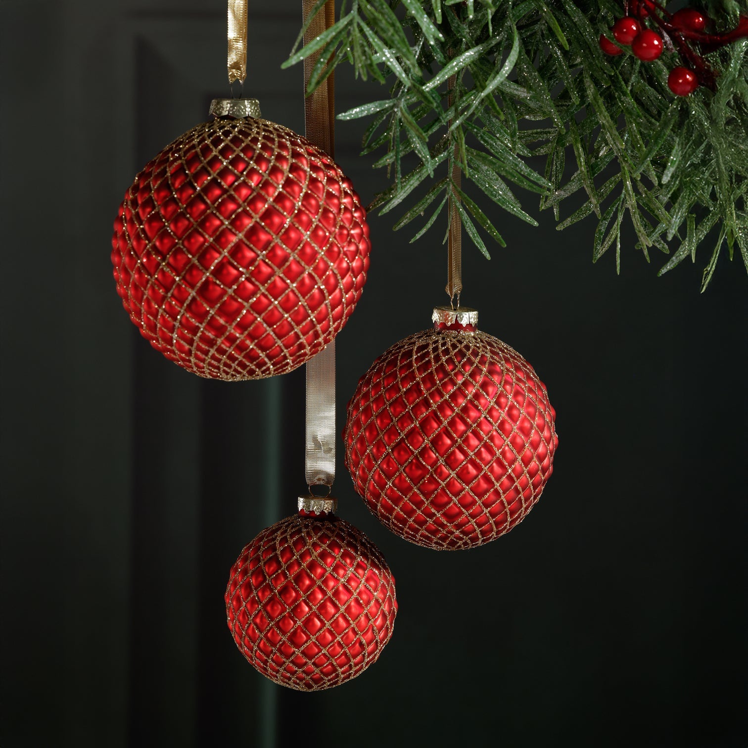 LED Metallic Glass Oversized Ornament Ball - Thumbnail 3