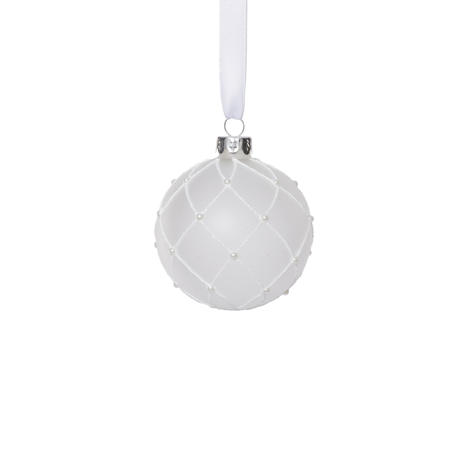 Frosted Glass Ball Ornament