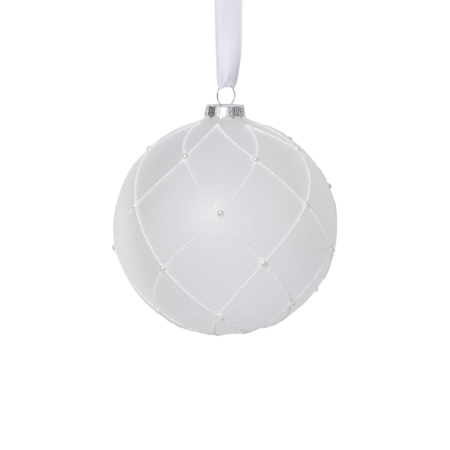 Frosted Glass Ball Ornament - Thumbnail 2