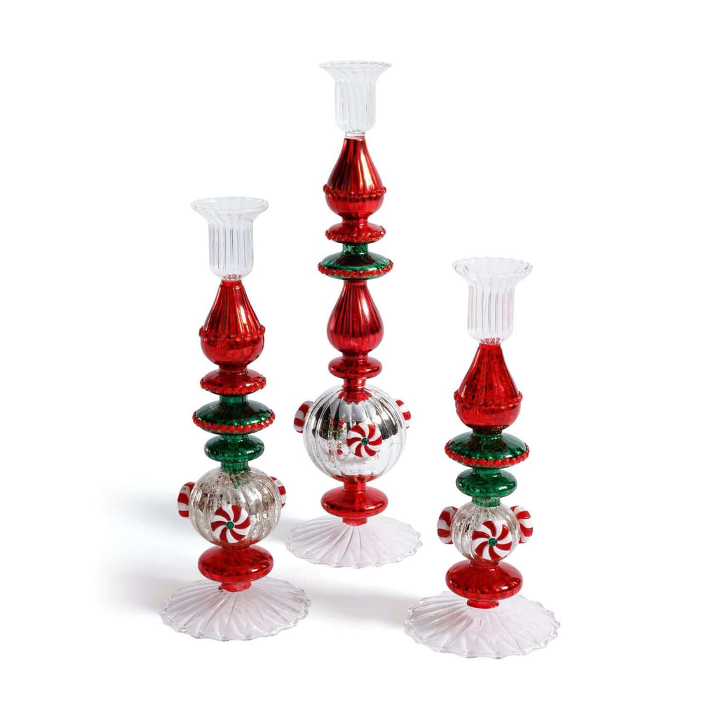 Holiday Mercury Taper Candle Holder