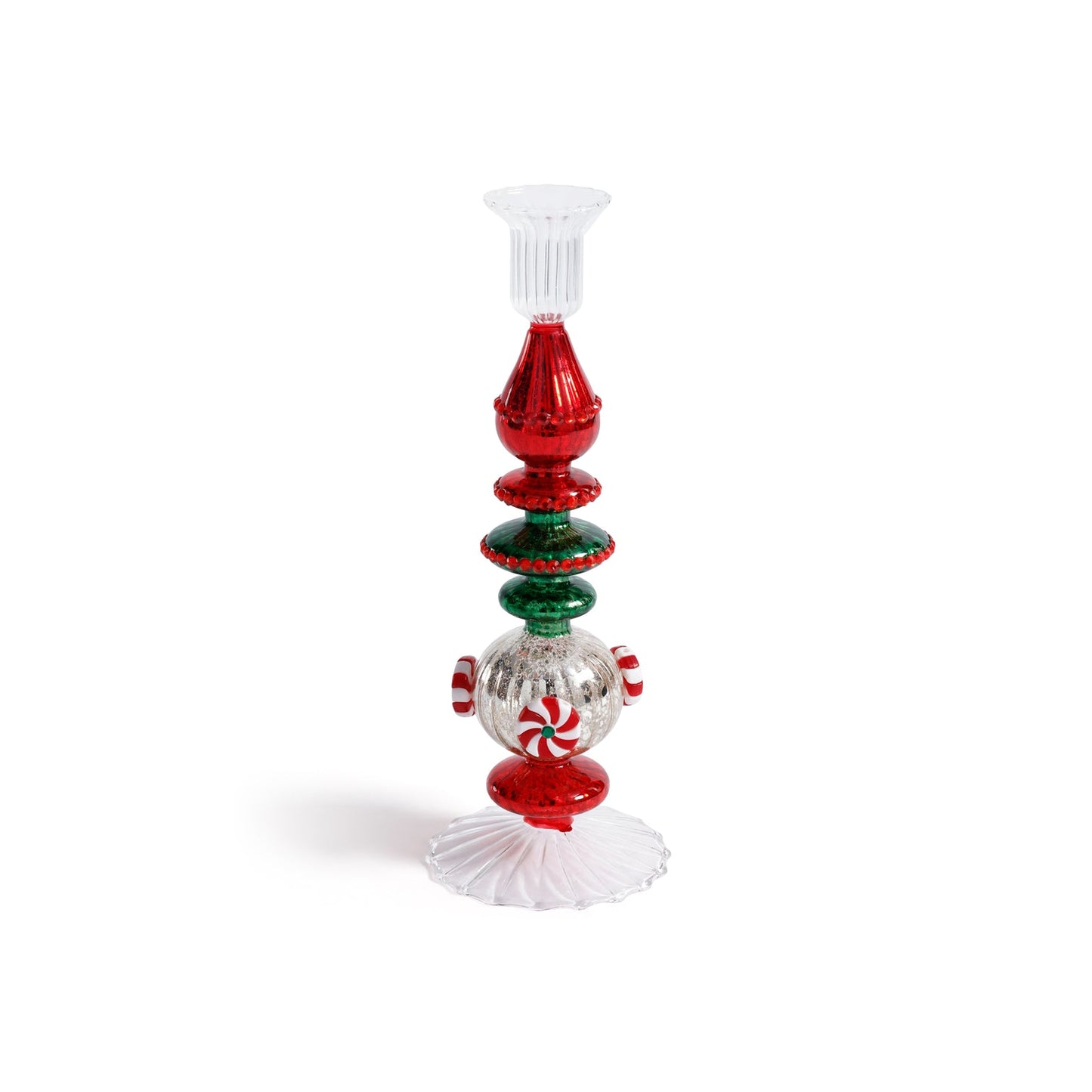 Holiday Mercury Taper Candle Holder
