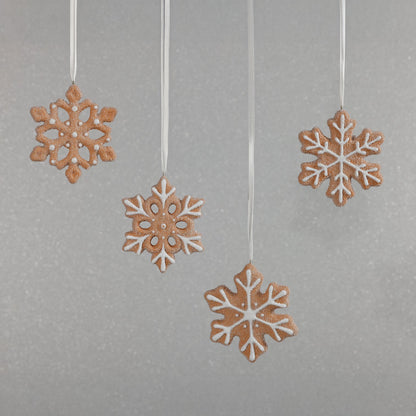 Cookie Snowflake Ornaments- Set of 4 Assorted - CARLYLE AVENUE