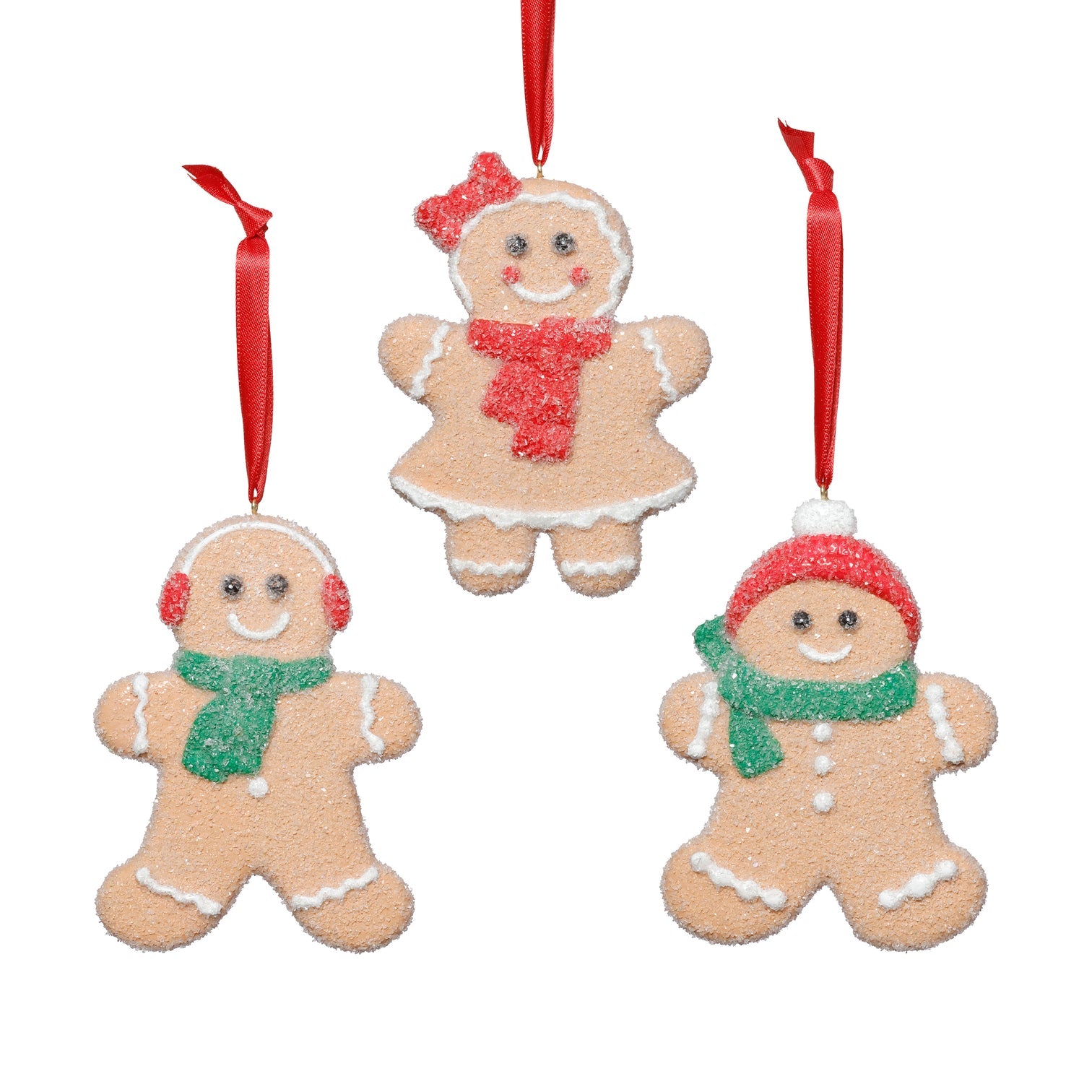 Cookie Gingerbread Ornaments - Set of 3 Assorted - Thumbnail 2