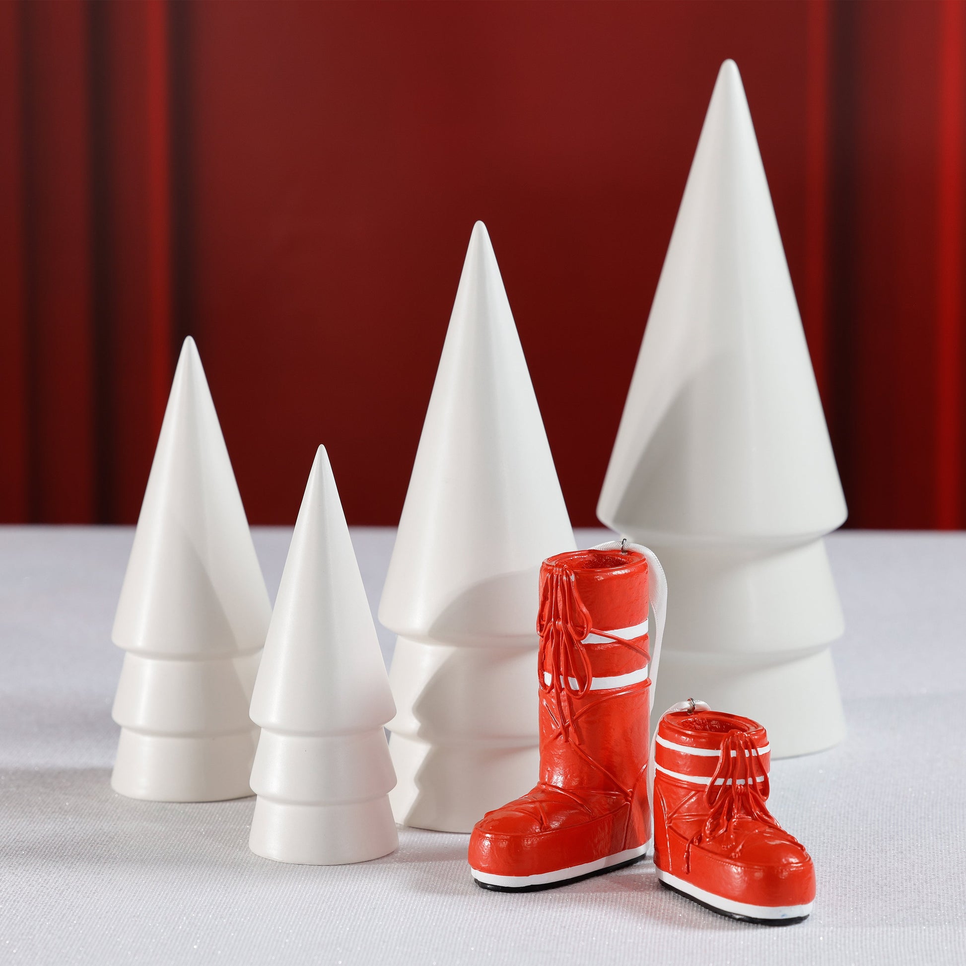 Après Ski Boots - Red - Set of 6 Assorted - Christmas Ornaments by Carlyle Avenue