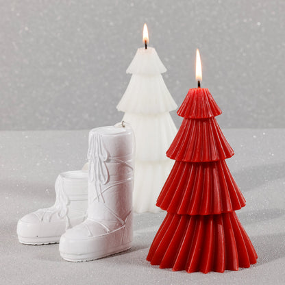Après Ski Boots - White - Set of 6 Assorted - Christmas Ornaments by Carlyle Avenue