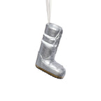 Après Ski Boots, Set of 6 Assorted – silver ornament boot for festive holiday decorating.
