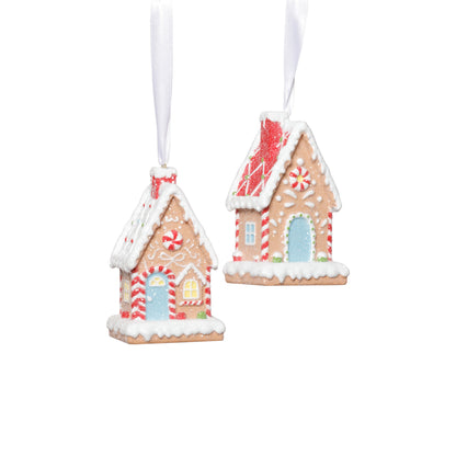Gingerbread House Ornament - 2 Assorted Styles - Christmas Ornaments by Carlyle Avenue