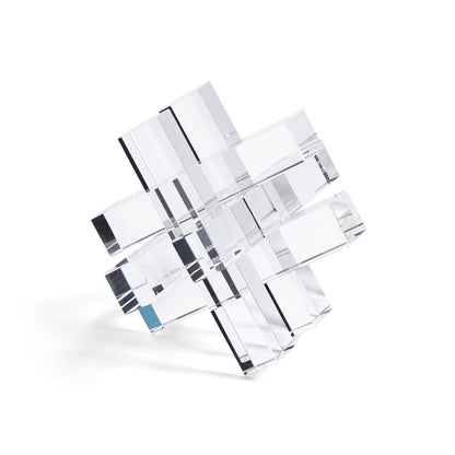 Crystal Glass Interlocking Bookends - Bookends by Carlyle Avenue