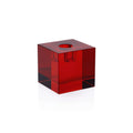 Crystal Glass Taper Holder - Red - Candle Holders by Carlyle Avenue