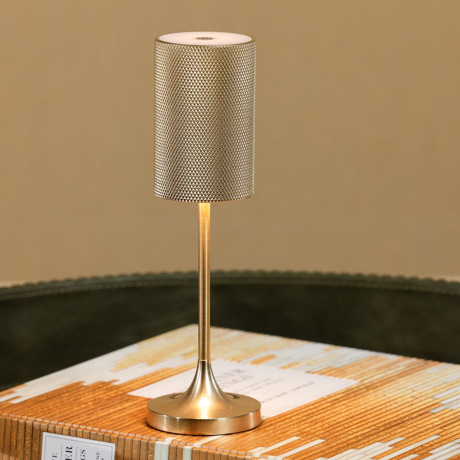FACET Rechargeable Table Light - Gold - Lighting by Carlyle Avenue
