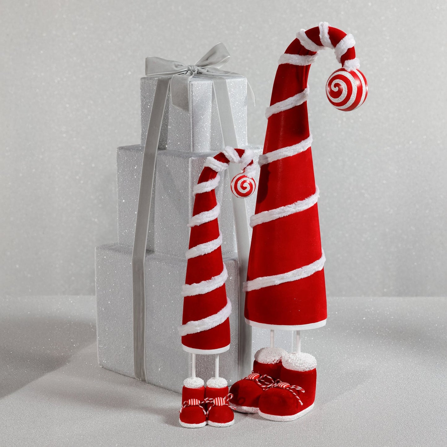 Whimsical Candy Cane Hat Figure